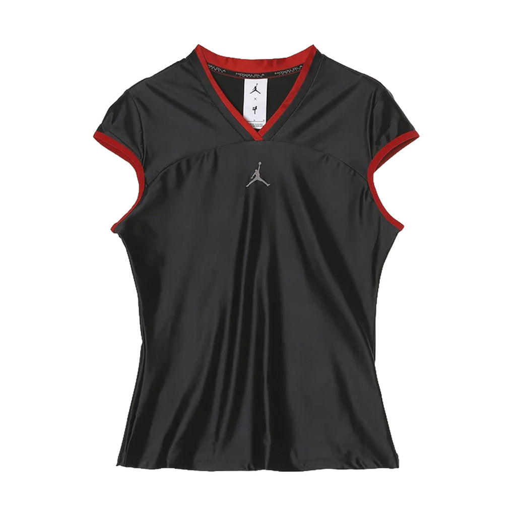 + Mowalola Short-Sleeve Top 'Black Gym Red'