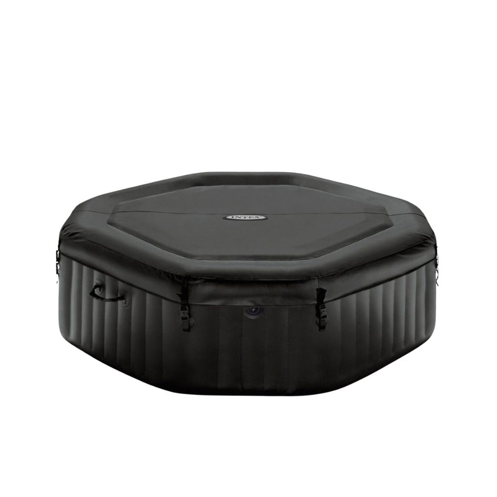 4-Person Onyx Black Octagon Combo Spa Set