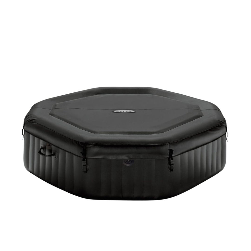 6-Person Onyx Black Octagon Combo Spa Set