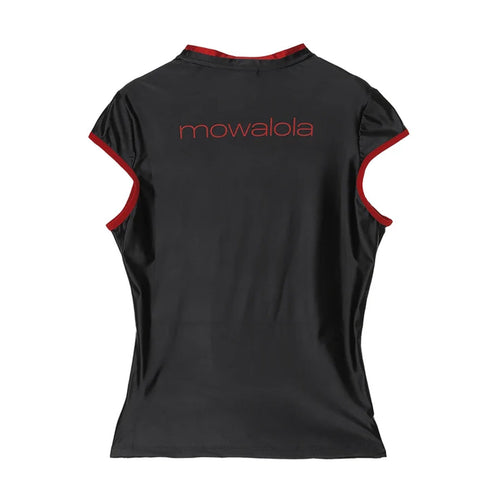 + Mowalola Short-Sleeve Top 'Black Gym Red'