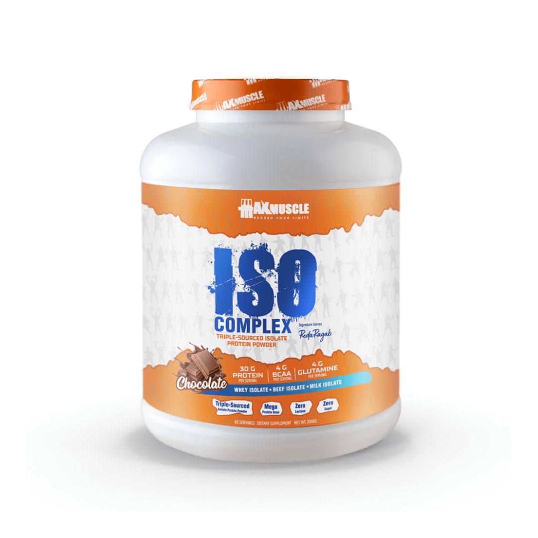 Max Muscle Iso Complex Triple Sourced Isolate Protein Powder Reda Ragab Signature Series 60Serv. 2040G Chocolate