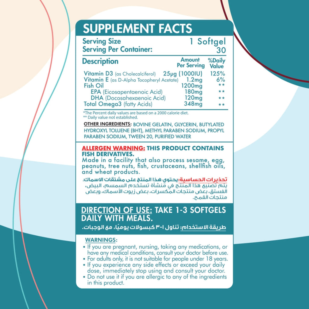 Organic Nation Perfect Omega3 With Vitamin D3 30Serv. 30 Capsules