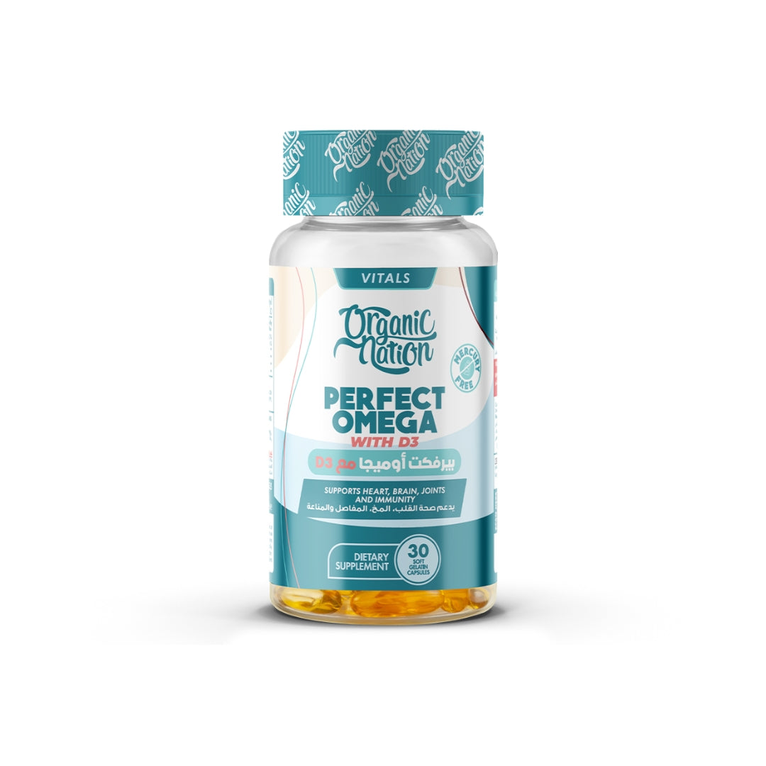 Organic Nation Perfect Omega3 With Vitamin D3 30Serv. 30 Capsules