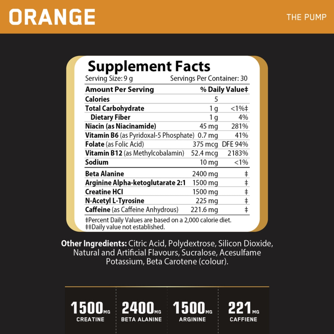 Pump Orange - 30 Srv - 258 GM