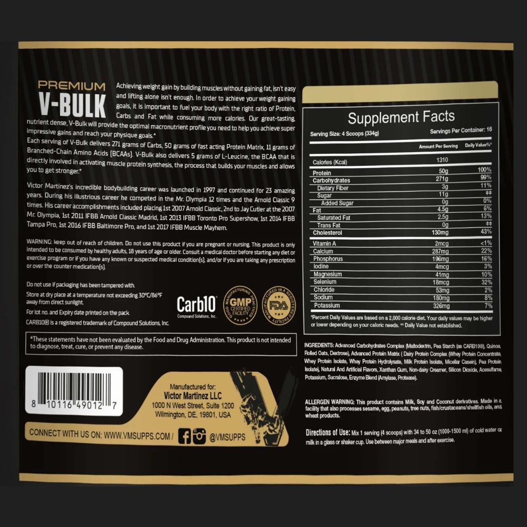 V-Bulk Cookies & Cream - 12 LB