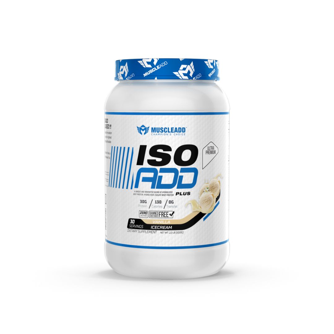 Muscle Add Iso Add Plus 30Serv. 1080G. Vanilla Ice Cream