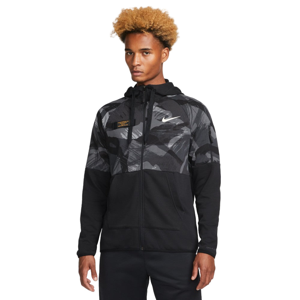 Dri-FIT Fleece Full-Zip Camo Fitness Hoodie