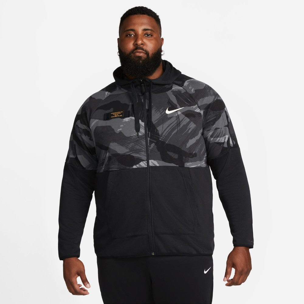 Dri-FIT Fleece Full-Zip Camo Fitness Hoodie