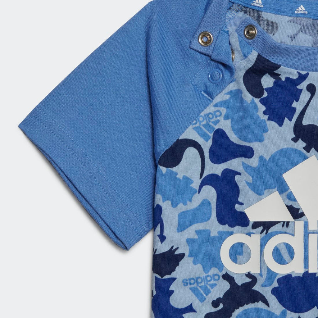 Dino Camo Allover Print Tee and Short Set