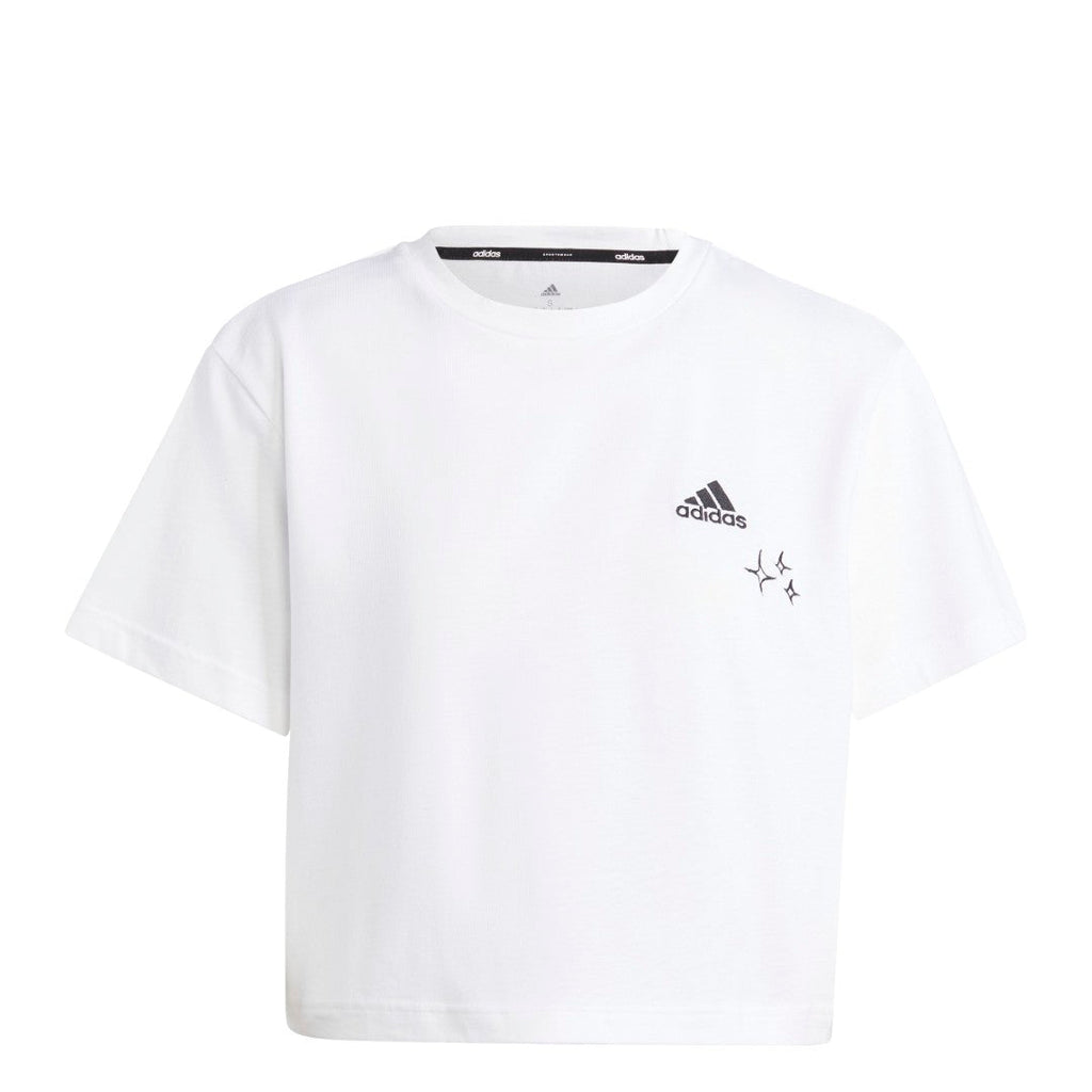 Scribble Embroidery CropT-Shirt