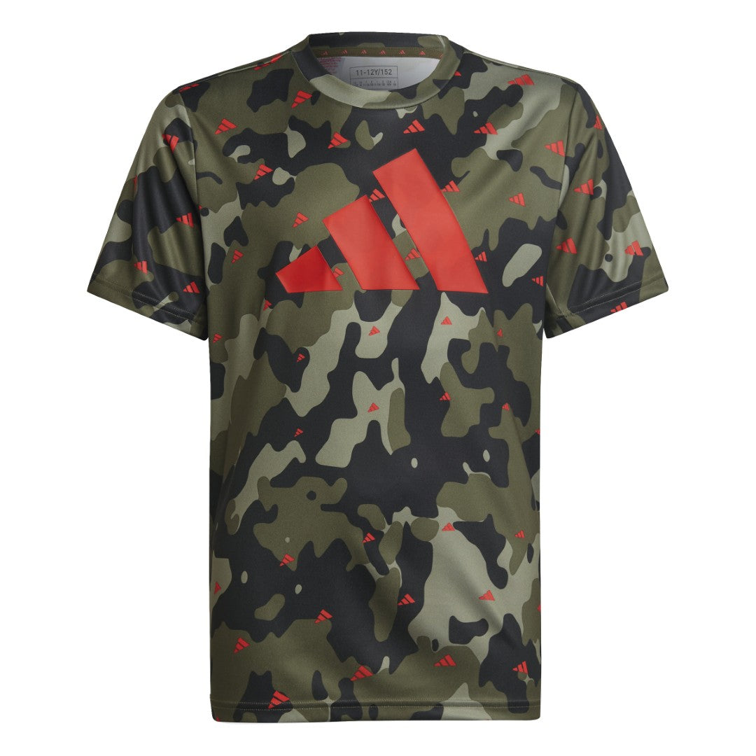 Train Essentials Seasonal Aeroready Allover Print Regular-Fit T-Shirt
