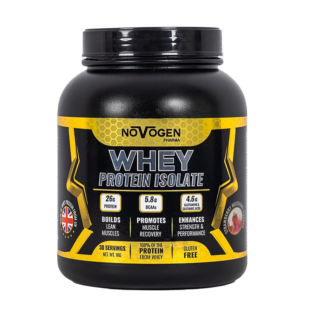 Whey Protein Isolate Strawberry Milkshake  1KG - 30 Servings
