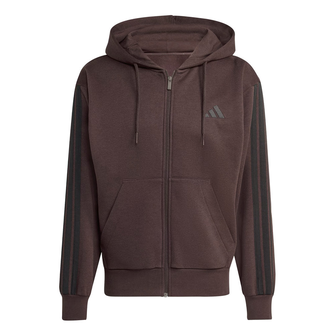 adidas - Men's Essentials 3-Stripes Fleece Full Zip Hoodie (JX0697)