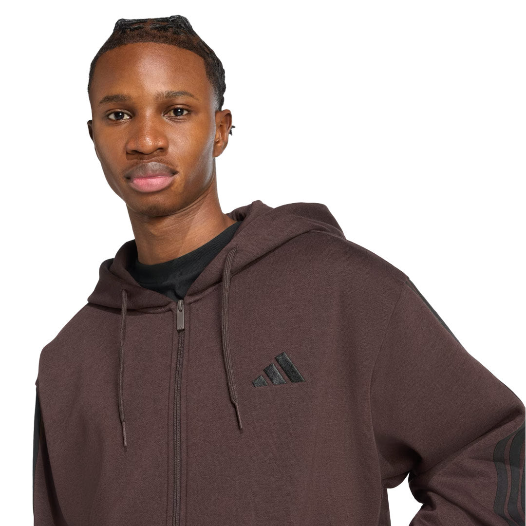 adidas - Men's Essentials 3-Stripes Fleece Full Zip Hoodie (JX0697)