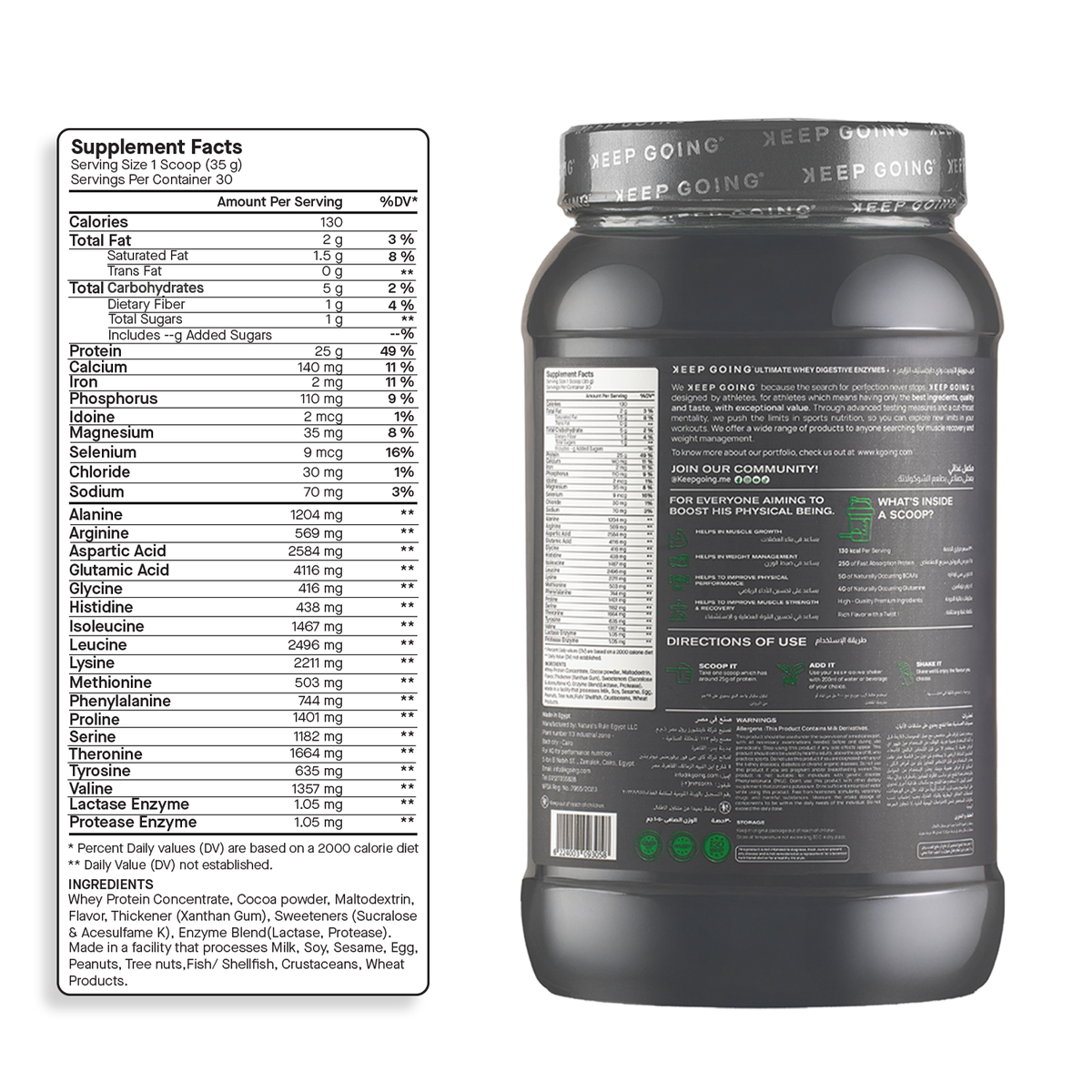 Ultimate Whey Digestive Enzymes+ – Chocolate Gourmet Whey Protein