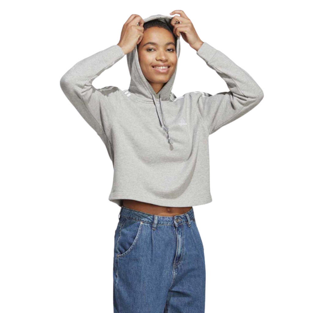 Essentials 3-Stripes French Terry Crop Sweatshirt