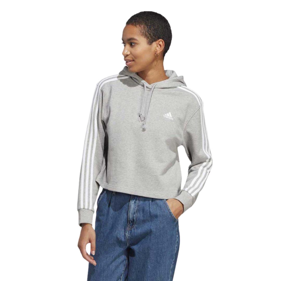 Essentials 3-Stripes French Terry Crop Sweatshirt